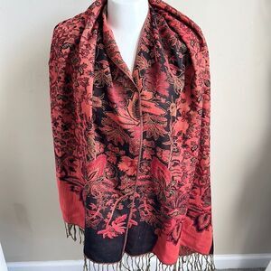 Pashmina Silk Blend Floral Scarf